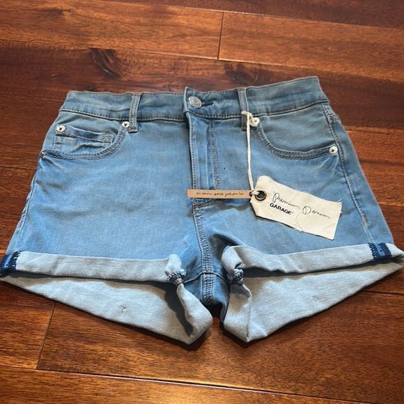 Garage Retro High Waist Blue Jean Shorts Size 01 - Picture 1 of 7